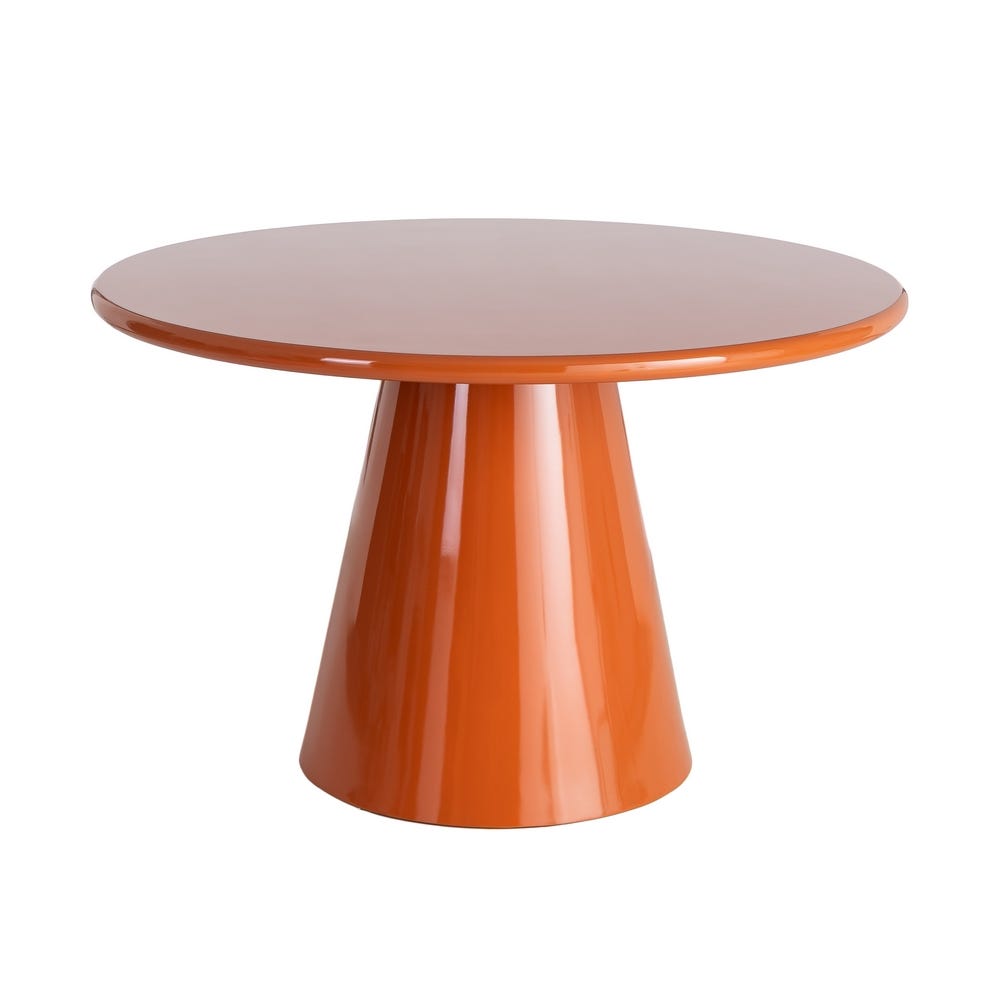 Table ronde Brio laquée orange brillant - vue 6 | Square Paris