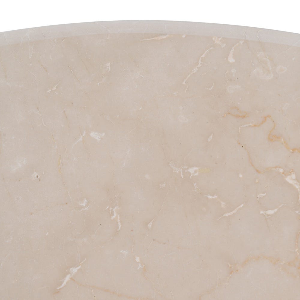 Table ronde Kaze en marbre beige et bois de manguier - vue 11 | Square Paris