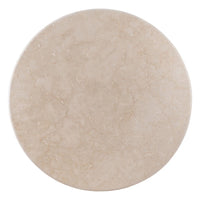 Table ronde Kaze en marbre beige et bois de manguier - vue 12 | Square Paris